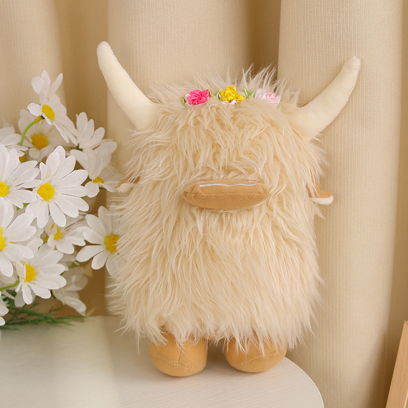 Cartoon Cute Plush Toy Wholesale Hot Selling Highland Cow Yak Home Decoration Doll Scottish Highland Cow Plush Toy