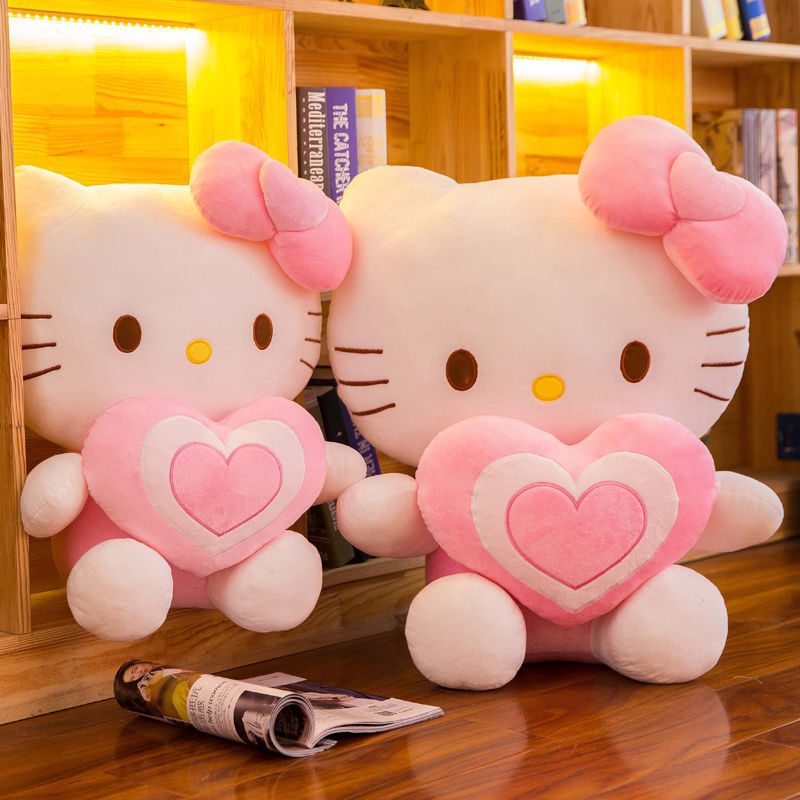 Kawaii Hello Kt Plush Sanrioed My Melody Stuffed Soft Cushion Sofa Pillow Holiday Gift KT Plush Toys