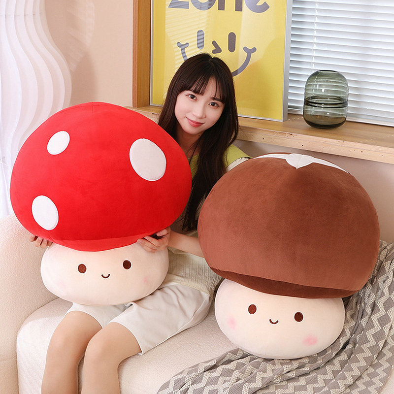 Mushroom Plush Toys Cute Mushroom Plushie Stuffed Plants Kawaii Soft Pillows Plushies Claw Machine Arcade Toys Plush Doll