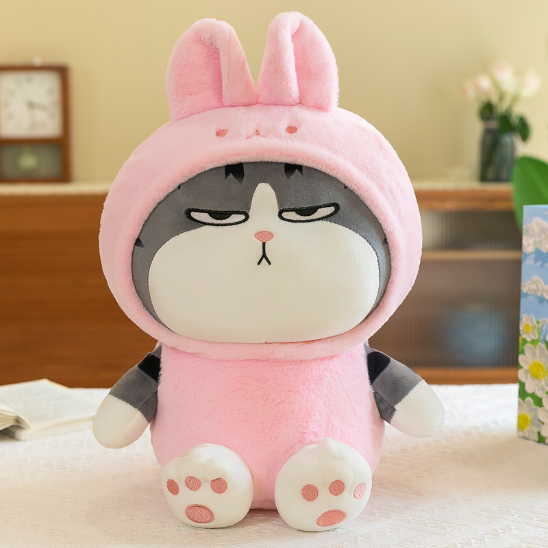 2023 Kawaii My Emperor Cat Anime Style Sleeping Pillow Soft Fabric Custom Cat Stuffed Animals Plush Toy