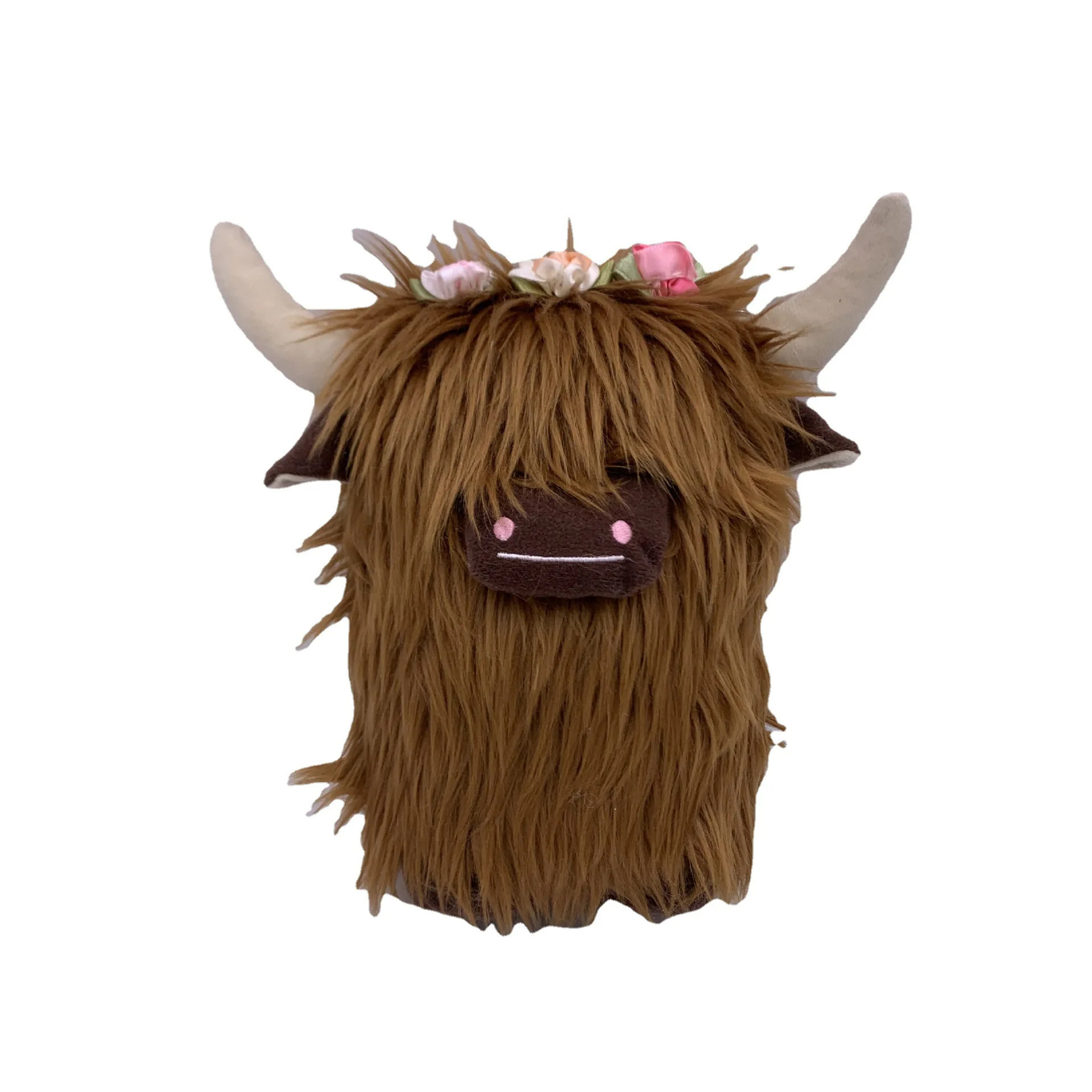 Cartoon animal kawaii Highland Cow cute yak doll soft stuffed anime figure highland yak plush toys kids birthday Christmas gift