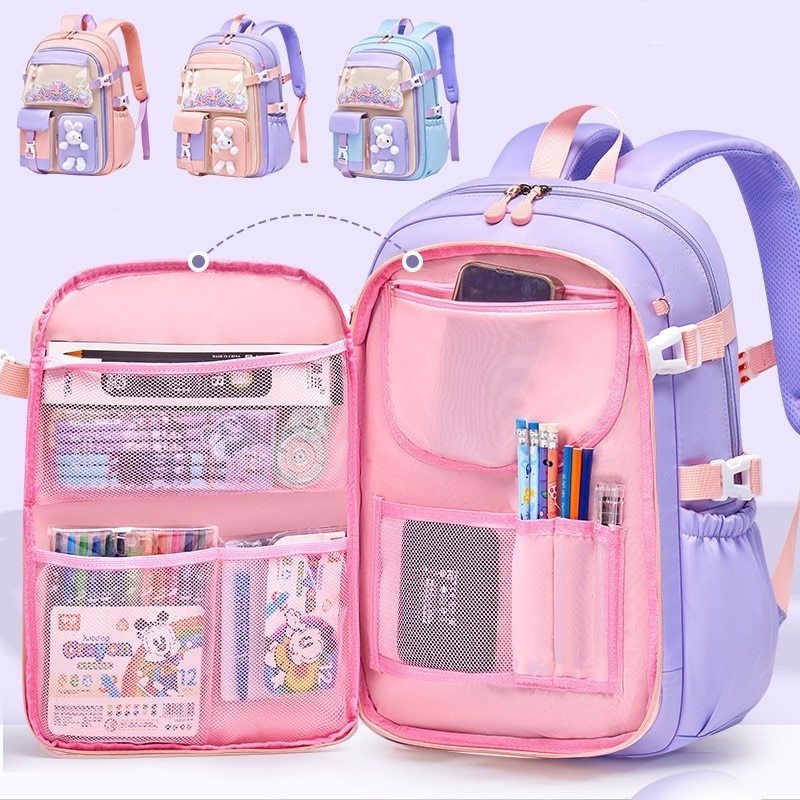 Children School Bags For Girls Kids Satchel Primary Orthopedic School Backpacks Princess Backpack Teenager Schoolbag Knapsack