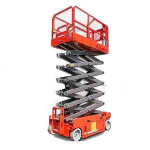 Custom 500kg Lifting Equipment Four Tires Trailer Mobile Hydraulic Scissor Lift Aerial Working Platform table