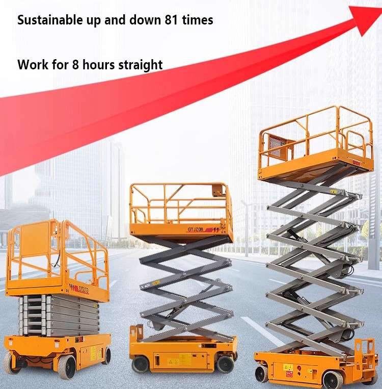 Custom Aerial Working Platform table 500kg Lifting Equipment Four Tires Trailer Mobile Hydraulic Scissor Lift