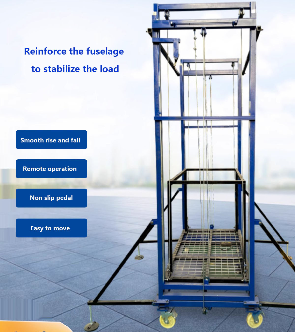 600kg 8m Electric lifting scaffold mobile folding platform decoration home multifunctional elevator