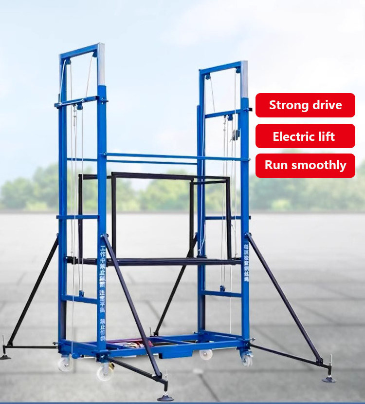 600kg 8m Electric lifting scaffold mobile folding platform decoration home multifunctional elevator