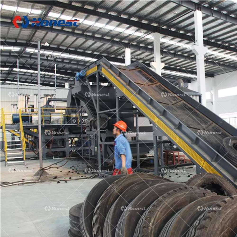 Waste Tyre Crusher Shredder Recycling Machine Fully Automated Rubber Granulator and Fine Rubber Grinder