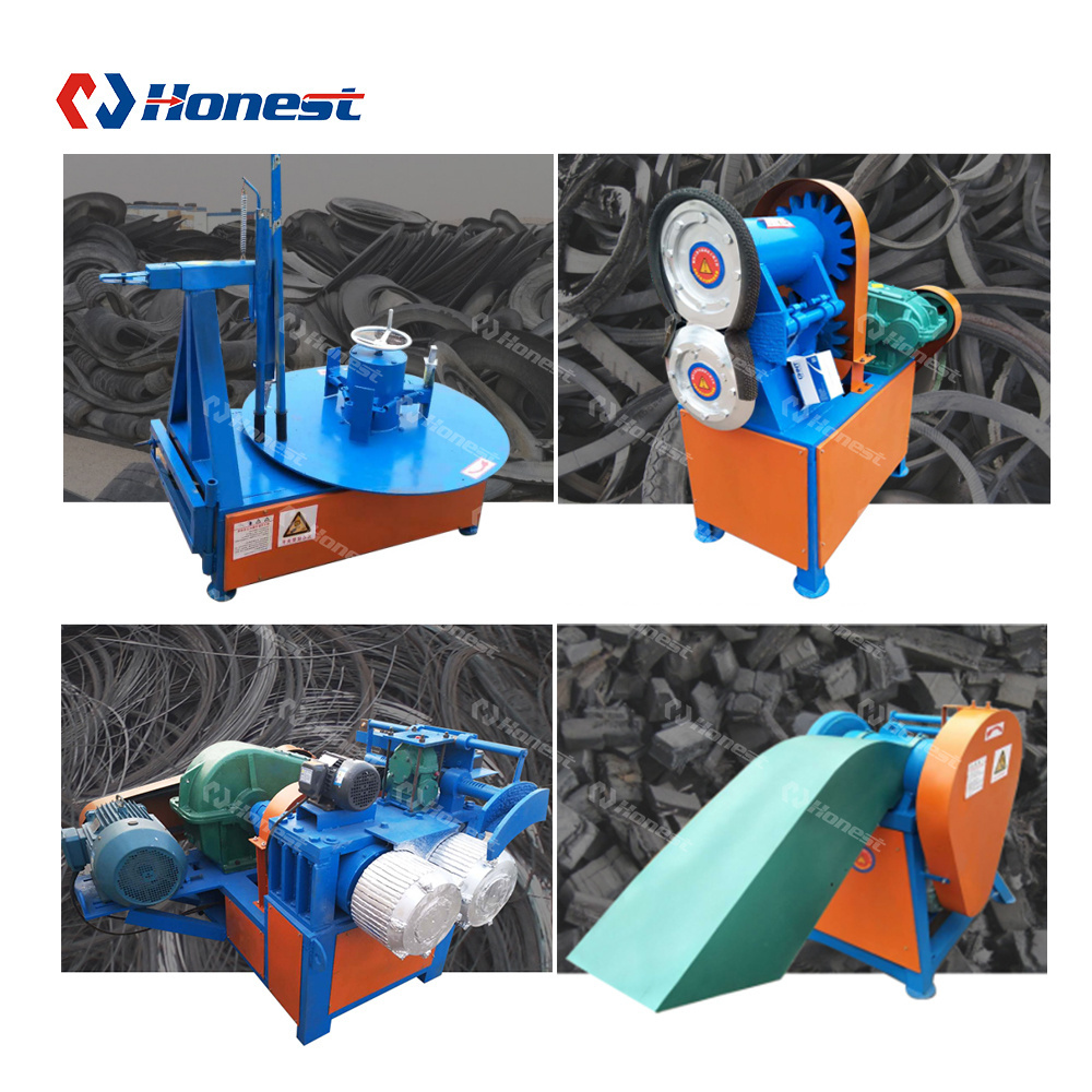 High Output  Automatic Tire Strip Cutter Tire Circle Cutting Recycling Machine/Waste Tire Tread Sidewall Cutter