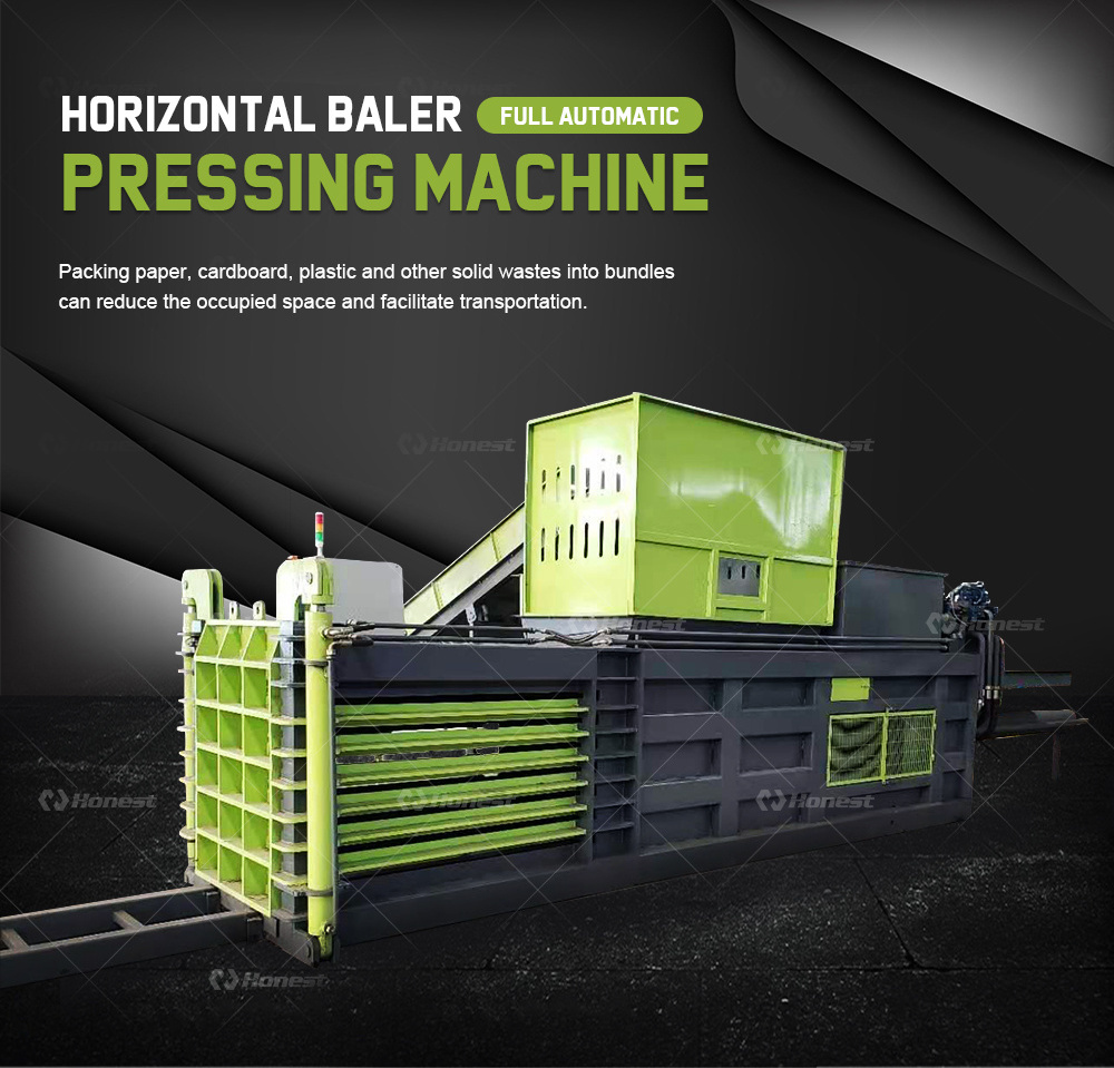 Used Clothes And Textile Compress Baler Machine Cardboard Horizontal ...