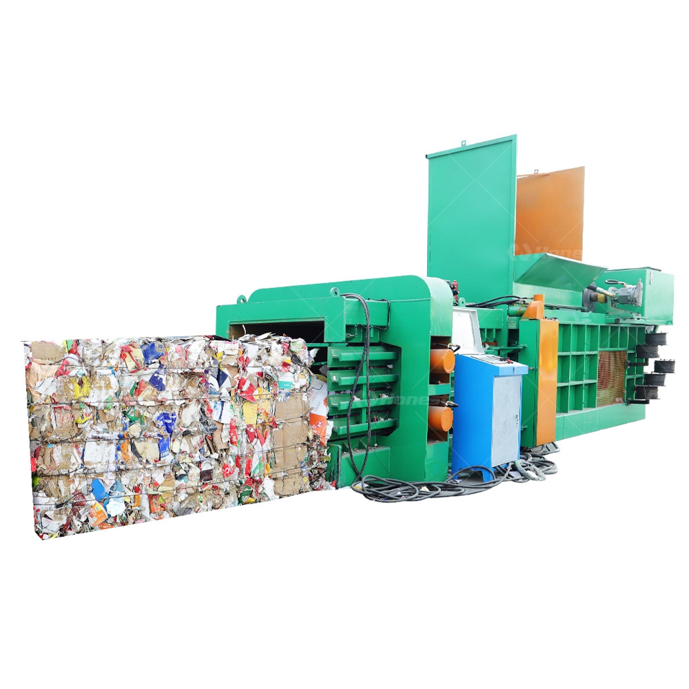 Automatic Cardboard Box Scrap Paper Baler Waste Carton Bale Press Machine