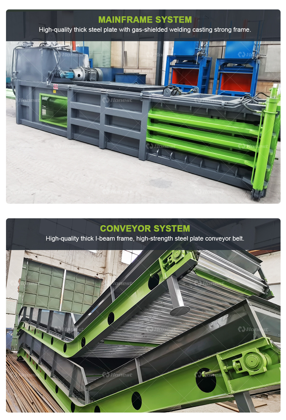 Used Clothes And Textile Compress Baler Machine Cardboard Horizontal ...