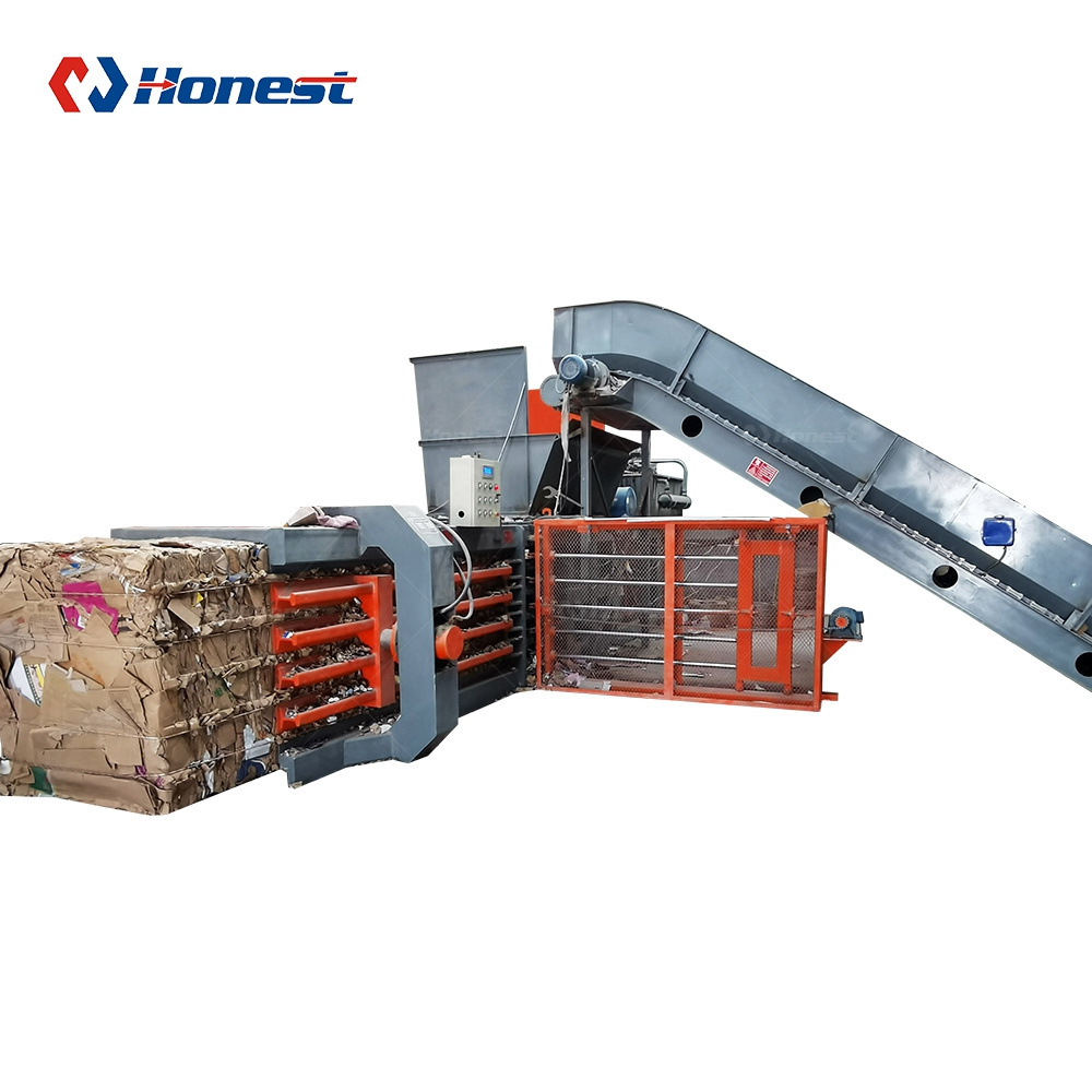 Automatic Cardboard Box Scrap Paper Baler Waste Carton Bale Press Machine