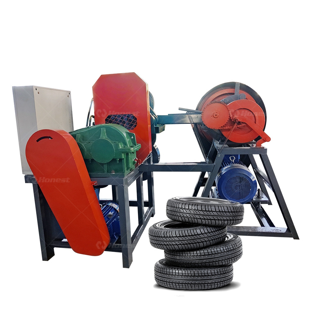 1000KG 2000KG Per Hour Waste Tyre Rubber Block Cutting Machine Tyre Shredder Crushing Machine for Tyre Recycle