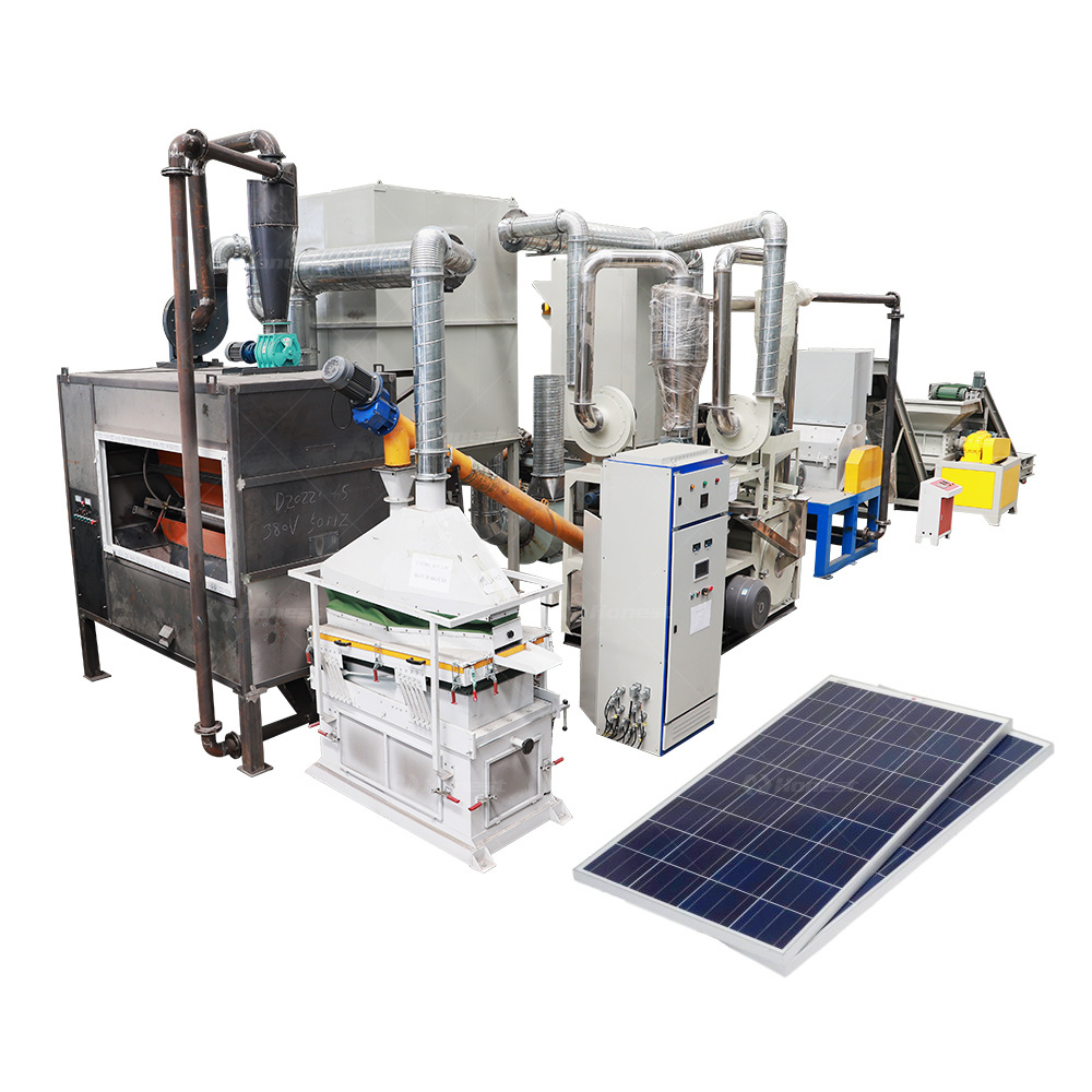 Solar Panel Efficient Recycling Production Line Manufacturers Photovoltaic Cell Crushing Separating Machine