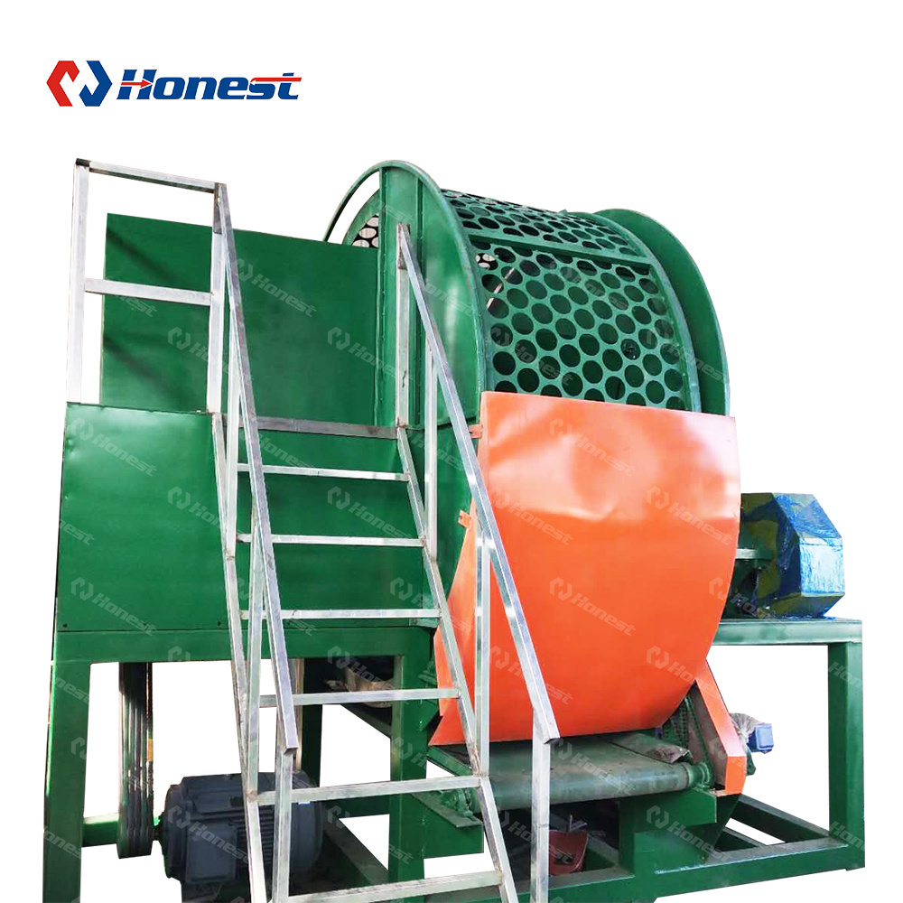 Double Shaft Scrap Tire Recycle Shredding Crusher Machine