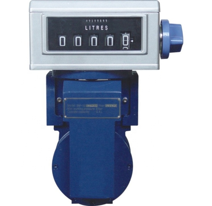 High precision industrial fuel flow meter SM series positive displacement meter for gas station