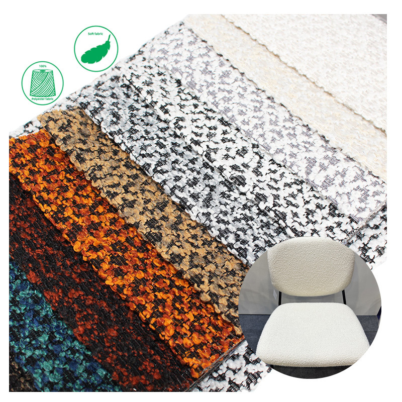 Eco-friendly Teddy Boucle Fabric Textile Raw Material Curly Fabric For Nordic Style Furniture