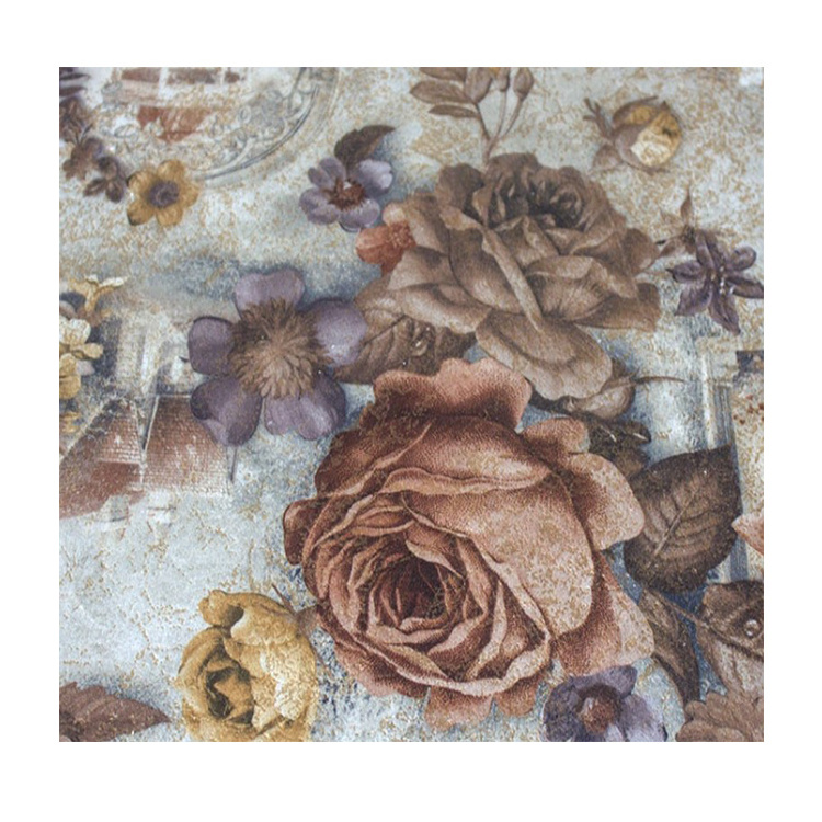 Free Sample 100% Polyester jacquard fabric gobelin vintage materials flower floral vintage fabric