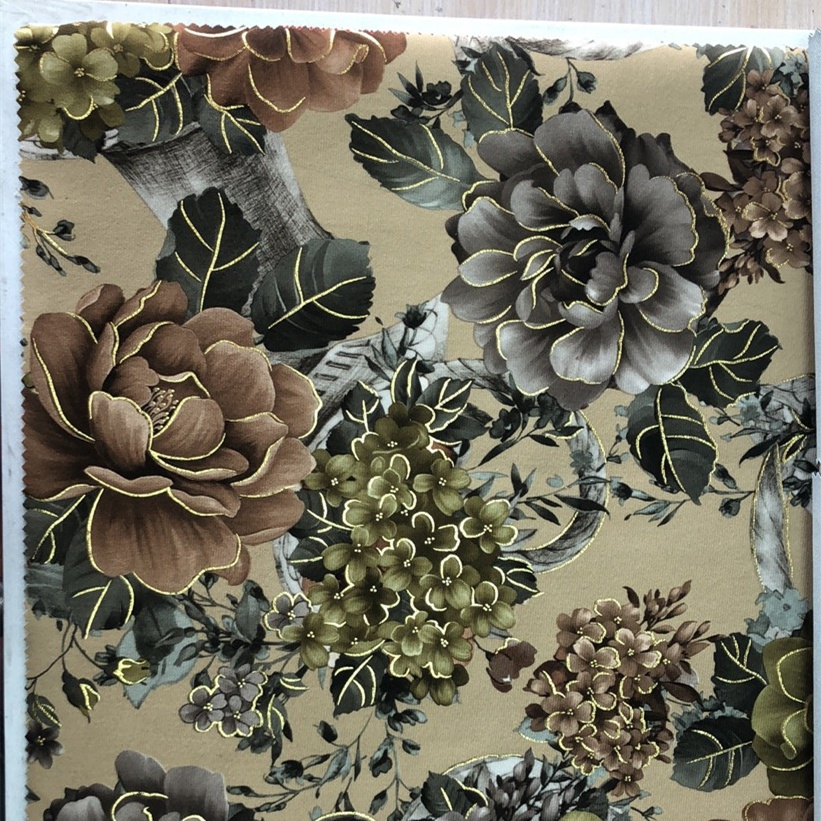 Free Sample 100% Polyester jacquard fabric gobelin vintage materials flower floral vintage fabric