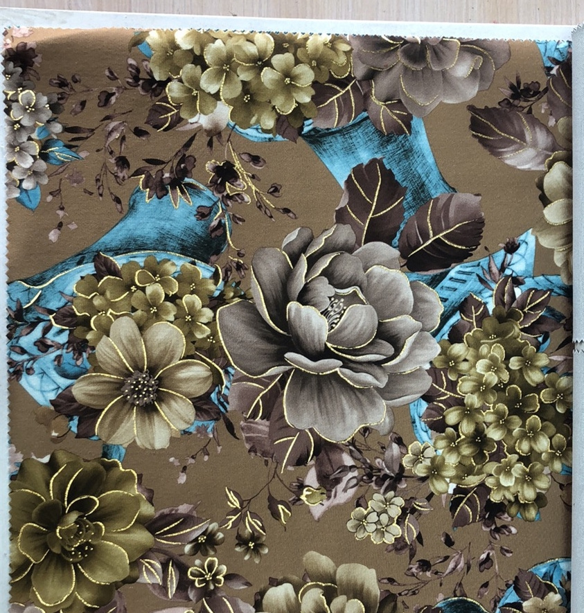 Free Sample 100% Polyester jacquard fabric gobelin vintage materials flower floral vintage fabric