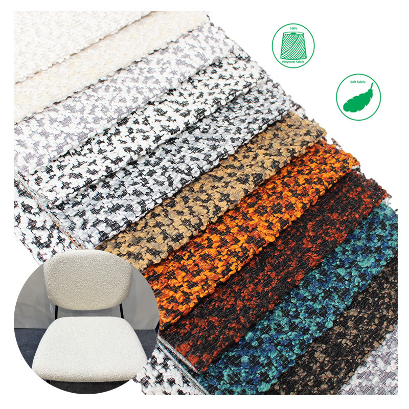 Eco-friendly Teddy Boucle Fabric Textile Raw Material Curly Fabric For Nordic Style Furniture