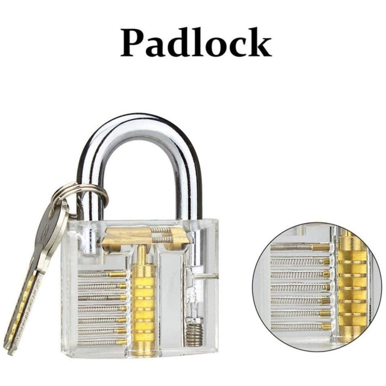 Factory Wholesale Transparent Lock Set 3 Pcs Setel Padlock