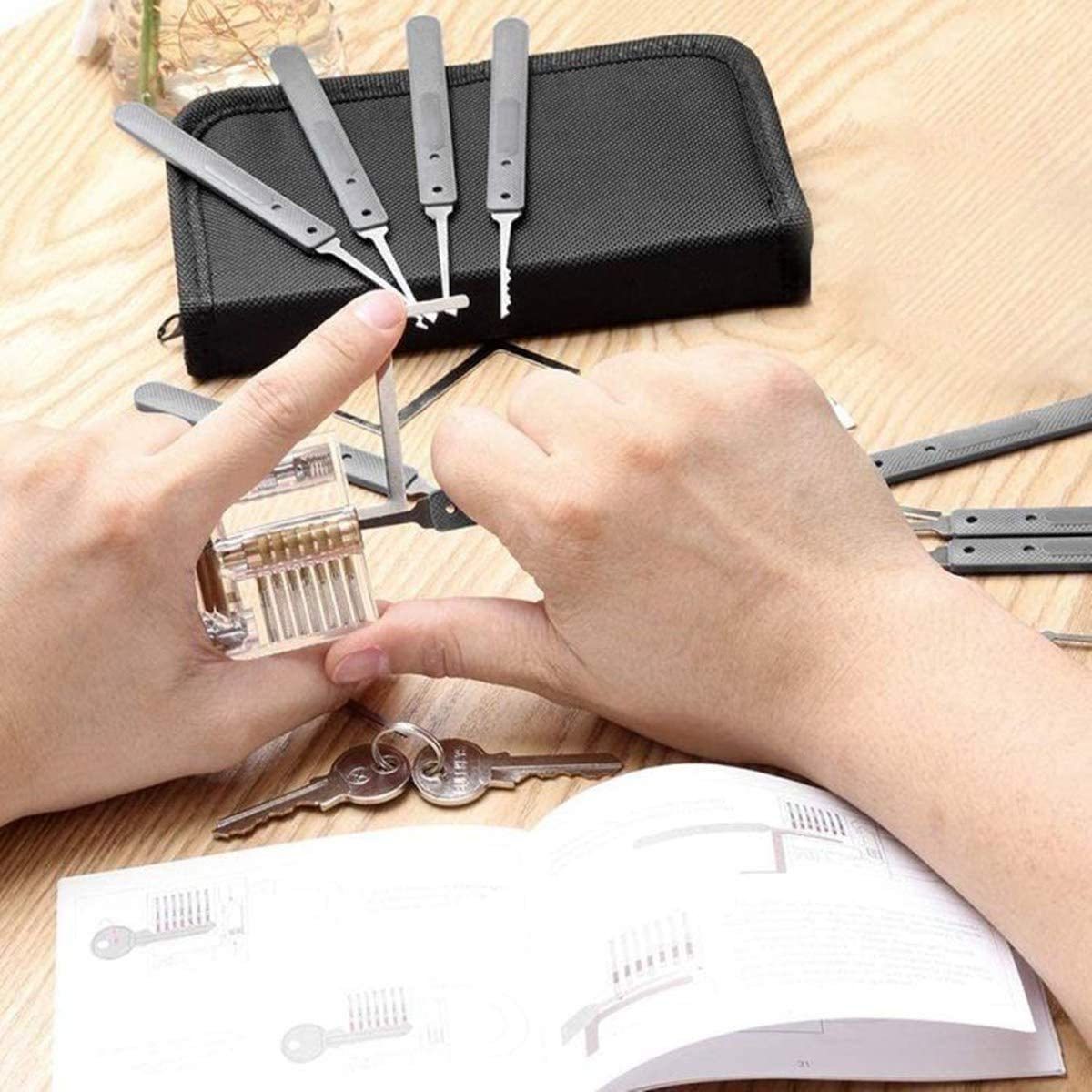 Professional Locksmith Lock Pick Set Practice Lock Training Tool Kit for Beginner