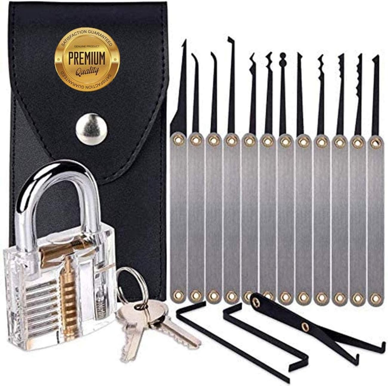 Transparent Practice Lock Picking Tools Lock Pick Set