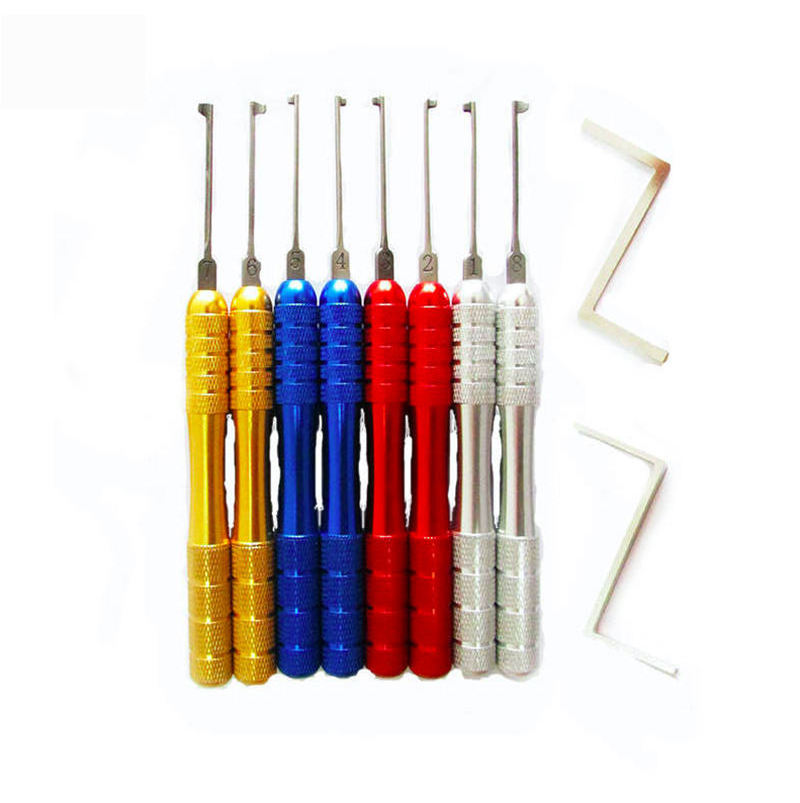 Locksmith Kit HUK 8+2 pcs Colorful Dimple Kaba Lock Picks Locksmith Pick Tools for Kaba Locks Locksmith Tools Set