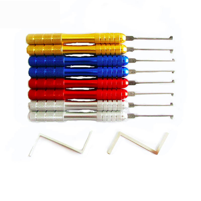 Locksmith Kit HUK 8+2 pcs Colorful Dimple Kaba Lock Picks Locksmith Pick Tools for Kaba Locks Locksmith Tools Set