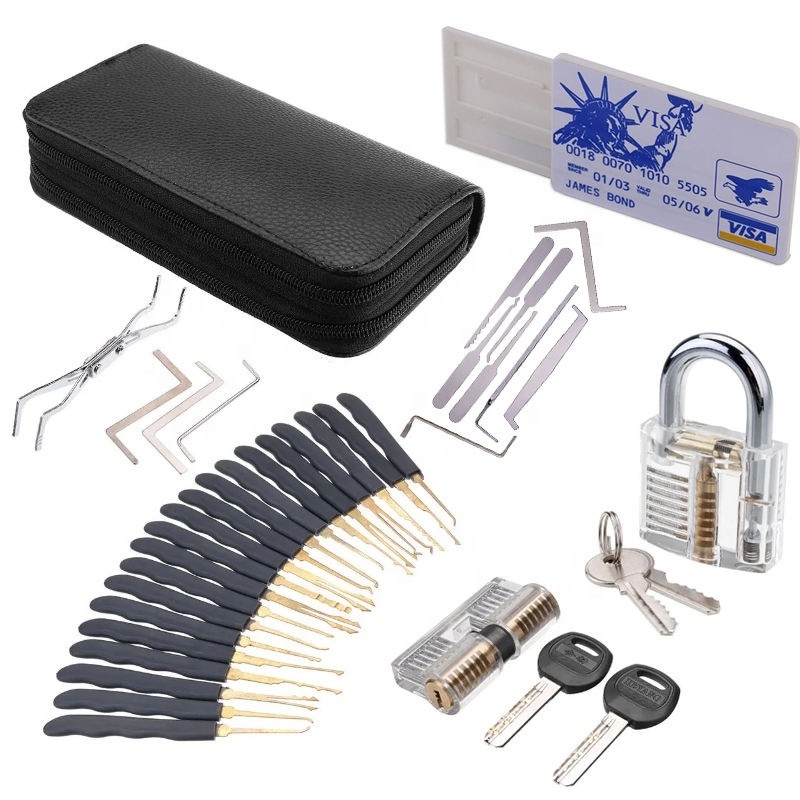 Professional Lock Pick Set Locksmith Tool Lock Pin Broken Key Extractor Key Remove Hooks Lockpick Practice Set