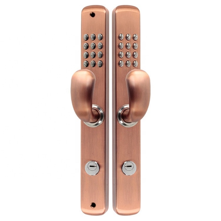 Outdoor Mechanical Push Button Pin Code Door Lock Keypad Courtyard Patio Double Side Smart Lock Door