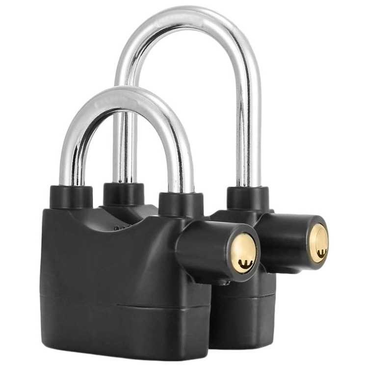 Safety 110db Door Alarm Padlock Anti-theft Waterproof Motorcycle Siren Safety Padlock Lock