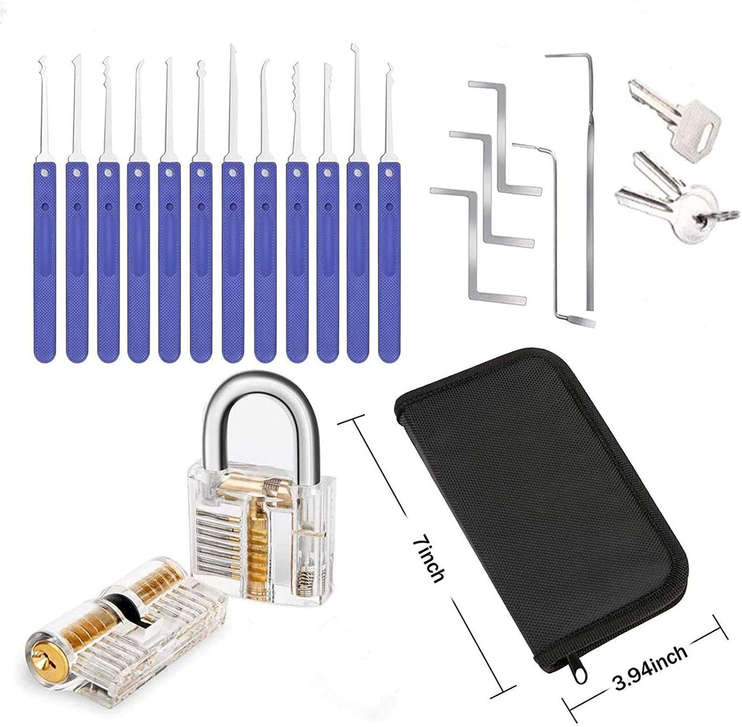 Professional Locksmith Factory Lock Pick Set Practice Lock Training Tool Kit