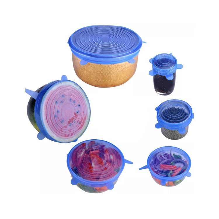 Multifunctional Reusable BPA Free Food Fresh Covers Stretch Lid Food Containers Storage Covers Silicone Food Lid