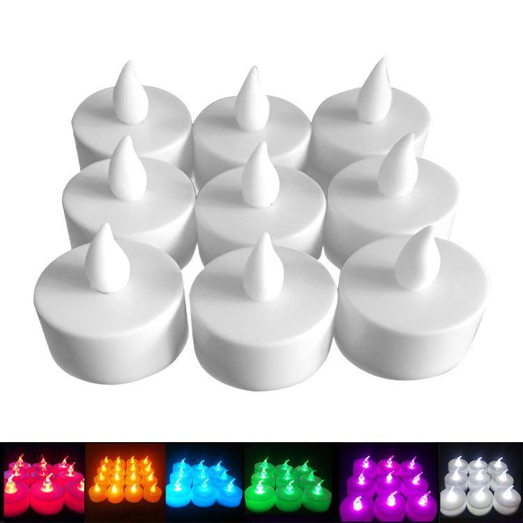 Factory top seller Party Banquet Electric Flameless Christmas Battery Operated Plastic Mini Candles LED Tea Light