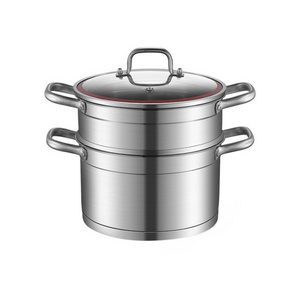 304 Food Grade Stainless Steel Steamer Soup Pot Single/Double Household Right Angle Pot Gift Pot Large Capacity