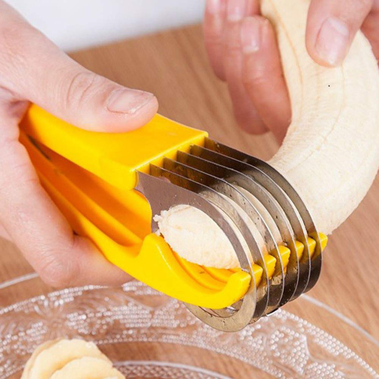 Online Top Seller Home Gadgets Practical Stainless Steel Fruit Vegetable Tools Watermelon Cutter Ham Banana Slicer