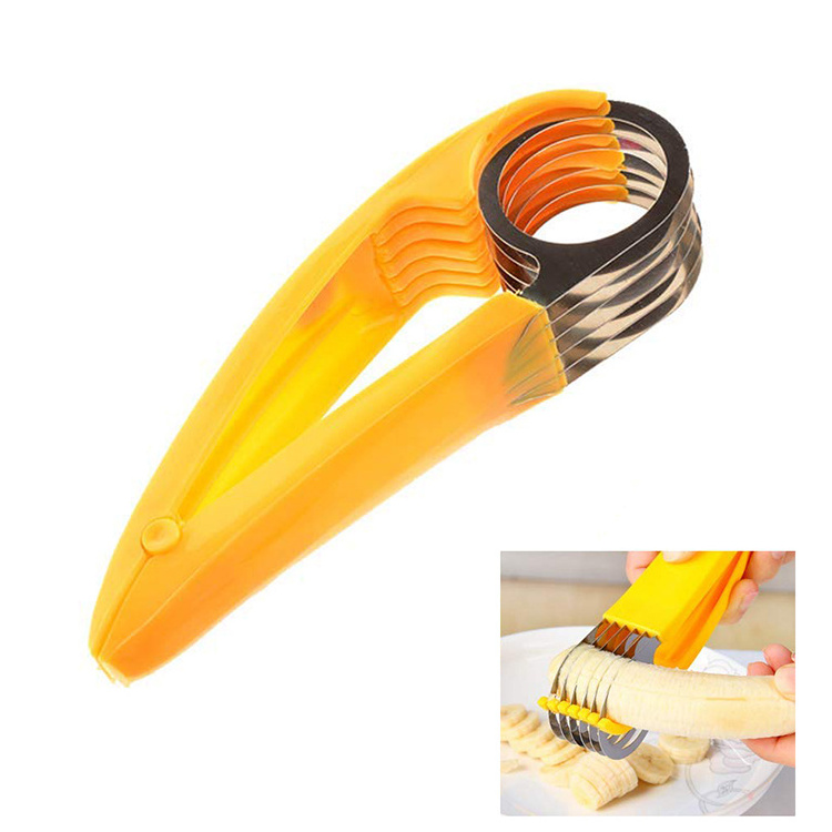 Online Top Seller Home Gadgets Practical Stainless Steel Fruit Vegetable Tools Watermelon Cutter Ham Banana Slicer