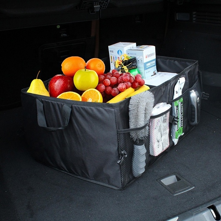 Hot Sale Black Opp Bag Storage Bags Foldable Rectangle Multifunctional Boot Foldable Storage Box For Car Trunk Organizer