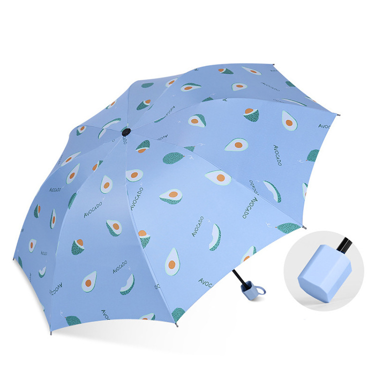 custom logo printed 3 foldable full body umbrella guangzhou straight umbrella