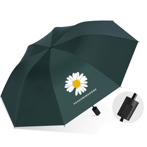 custom logo printed 3 foldable full body umbrella guangzhou straight umbrella