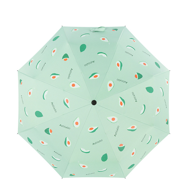 custom logo printed 3 foldable full body umbrella guangzhou straight umbrella