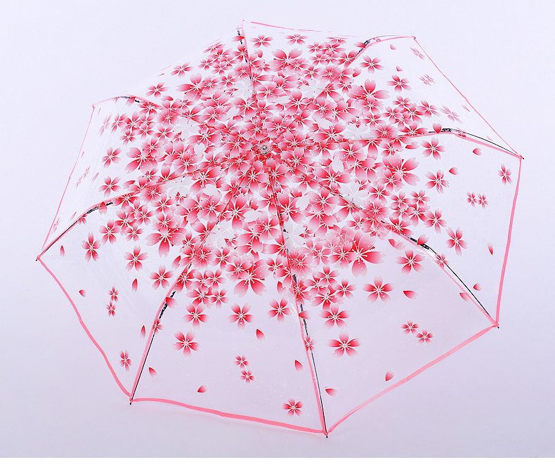 women girl fashion custom flower clear umbrellas kids umbrellas wholesale transparent umbrella