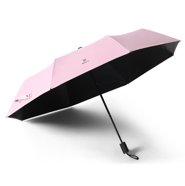 wholesale china OEM white mini UPF foldable umbrellas Windproof 3 fold uv sun custom Logo Prints rain folding umbrella