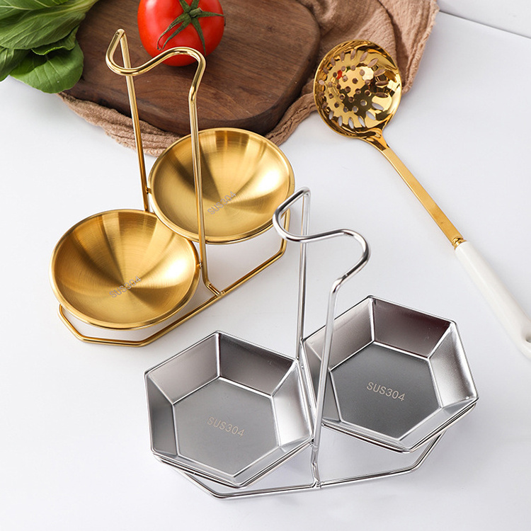 New Arrivals Party Pot Lid Holder For Pots And Spoon Rest With Bowls And Dishes Spoon Rest Holder Stainless Steel Rack