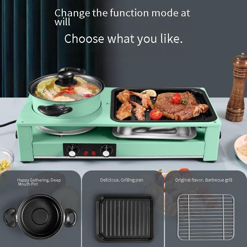 Manufacturer Multifunctional Smoke-Free Hot Pot Grill All-In-One Pot Korean Electric Grill Smoke-Free Non-Stick Electric Grill