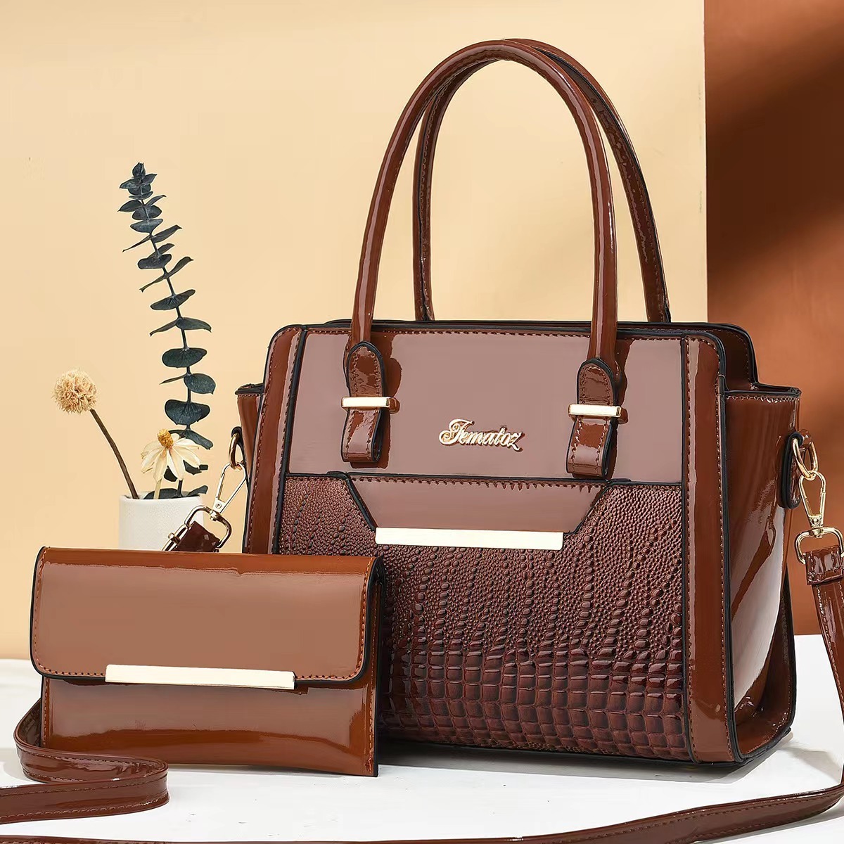 High Quality Single Shoulder Tote Bag 2023 Large Capacity Crocodile Pattern Handbag Mother Bag Cross-Border Women's Bag Handbags