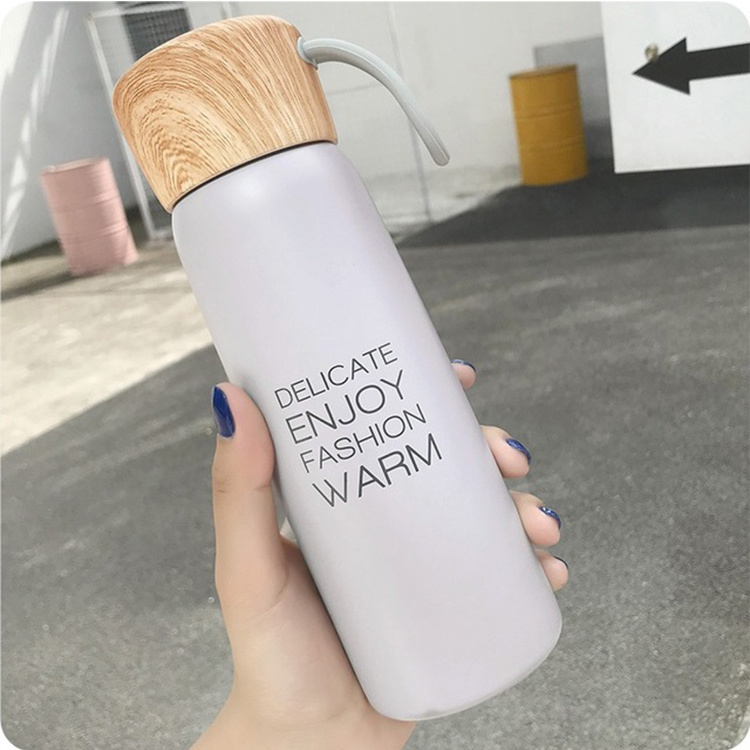 factory price Korean Trend Insulated Tumbler with Rope Thermo Bottle for Lovers Portable Simple Stainless Steel Water Bottles