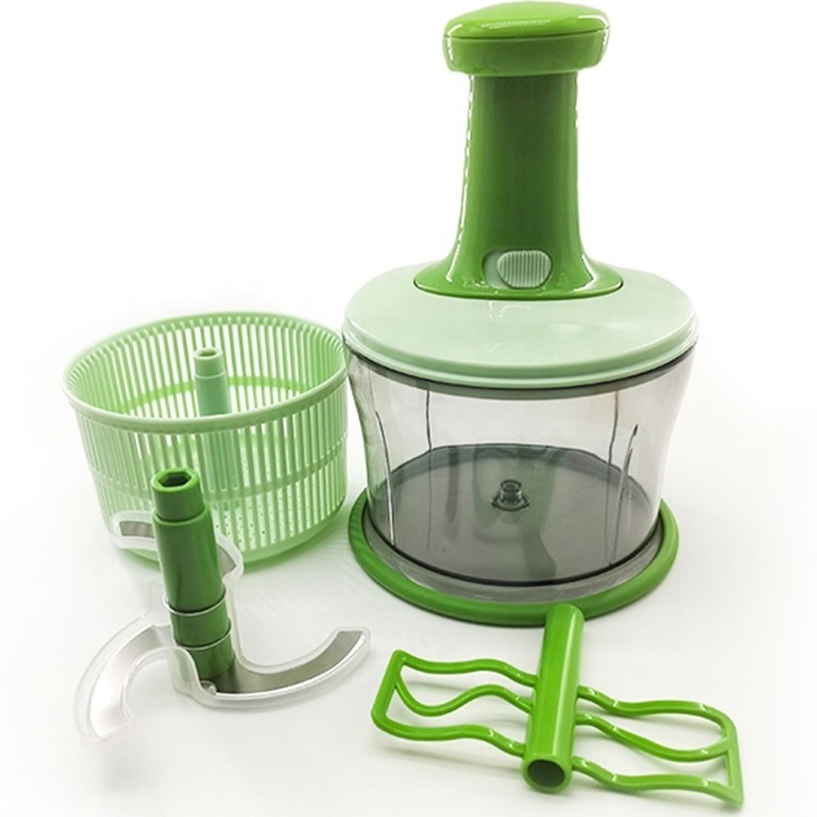 Manual Happy Onion Blender Hand Speedy Veggie Garlic Meat Vegetable Slicer 3 In 1 Mini Food Press Chopper